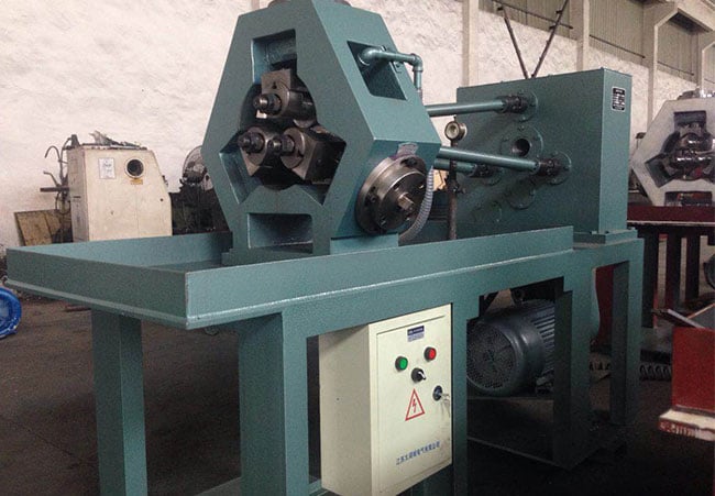 Extruded fin tube machine production